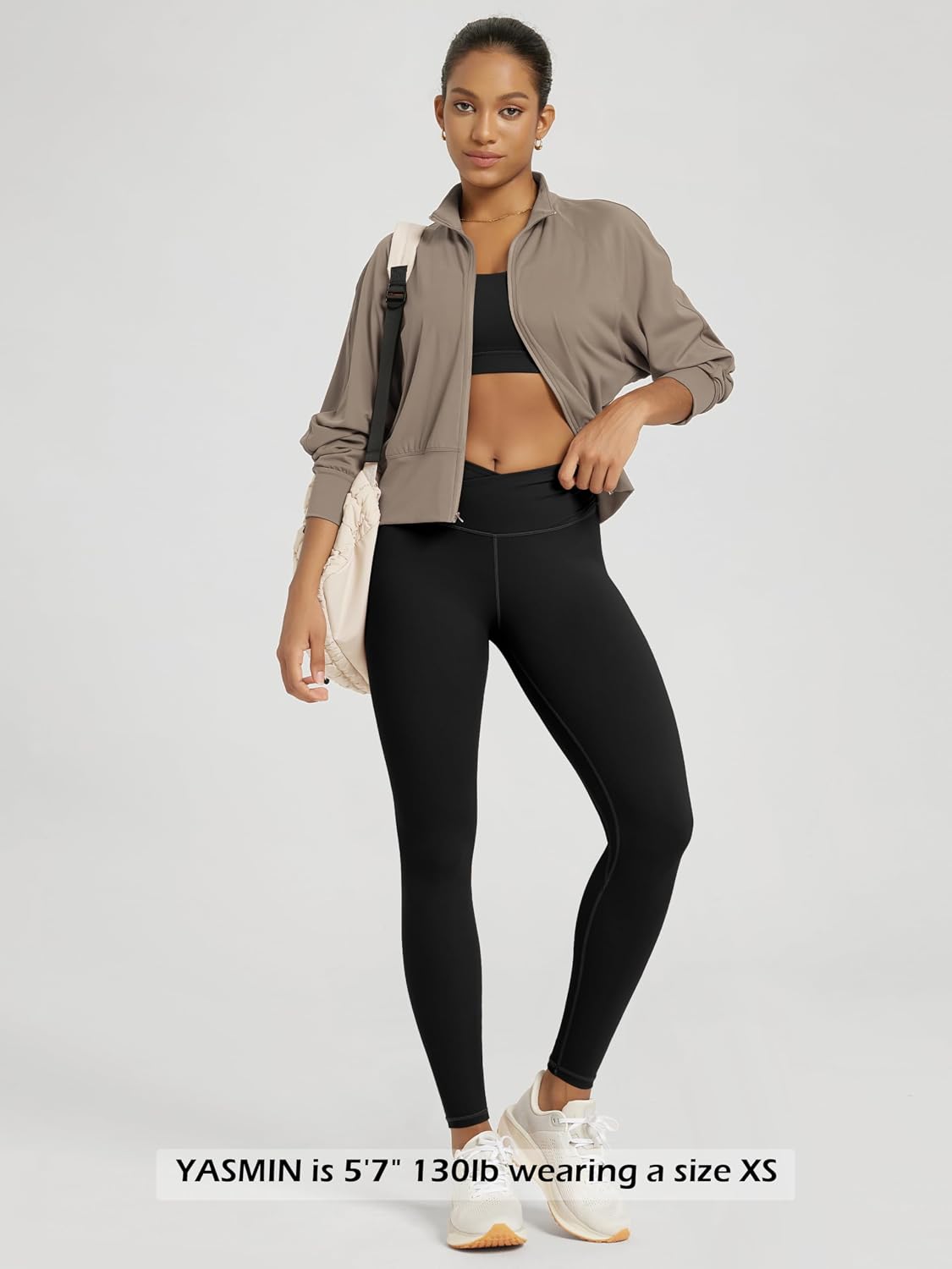 Thumbnail 4 de ODODOS Cross Waist Yoga Leggings 28" inseam