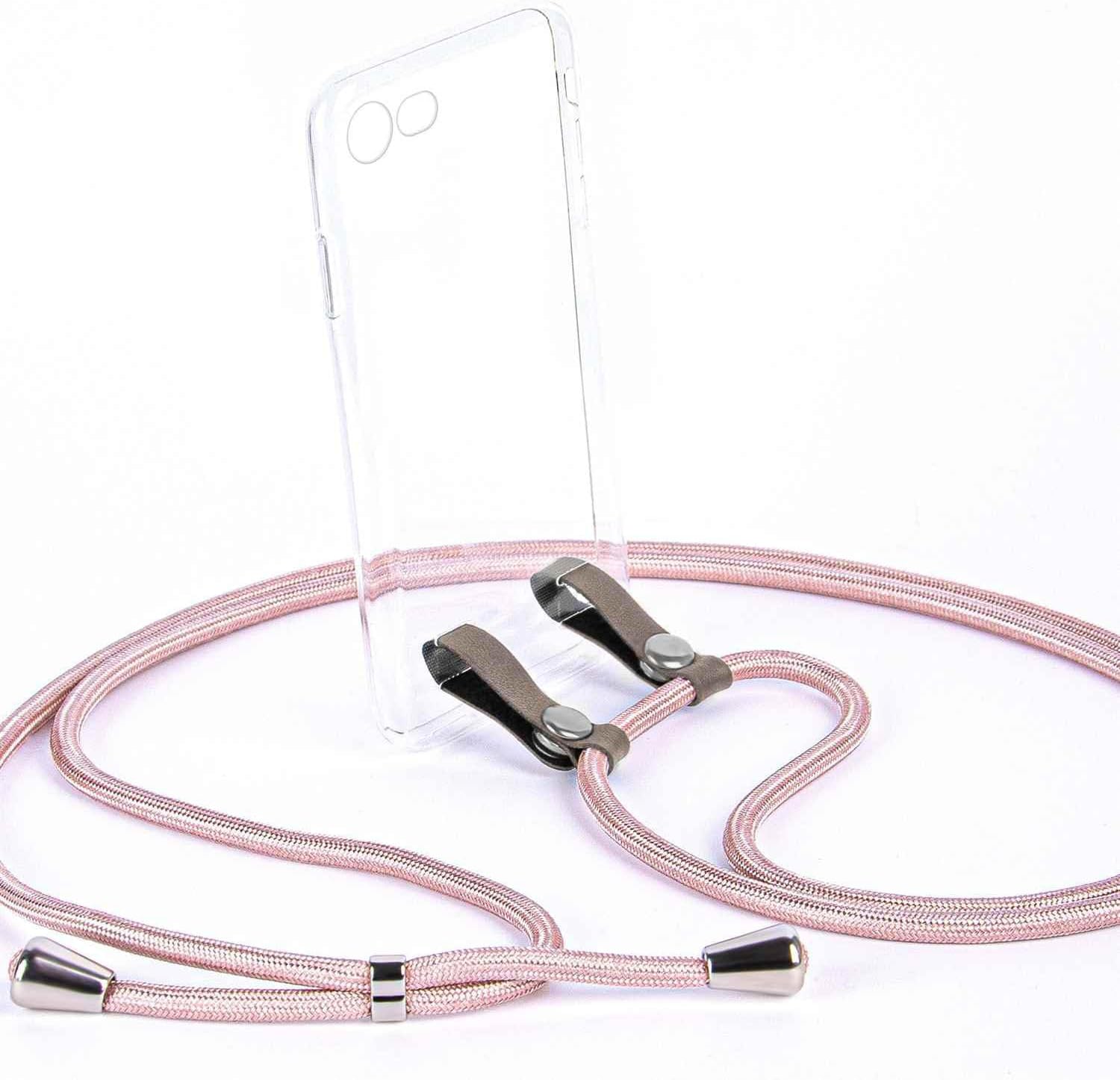 Thumbnail 5 de moex Chaîne de téléphone Portable pour iPhone SE (2020) – Coque silicone avec sangle réglable en or rose