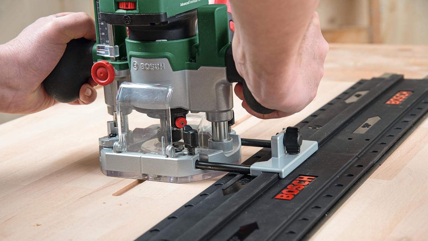 Thumbnail 2 de Bosch 1x guidage parallèle et adaptateurs de rail de guidage pour AdvancedTrimRouter 18V-8 – accessoire de fraisage