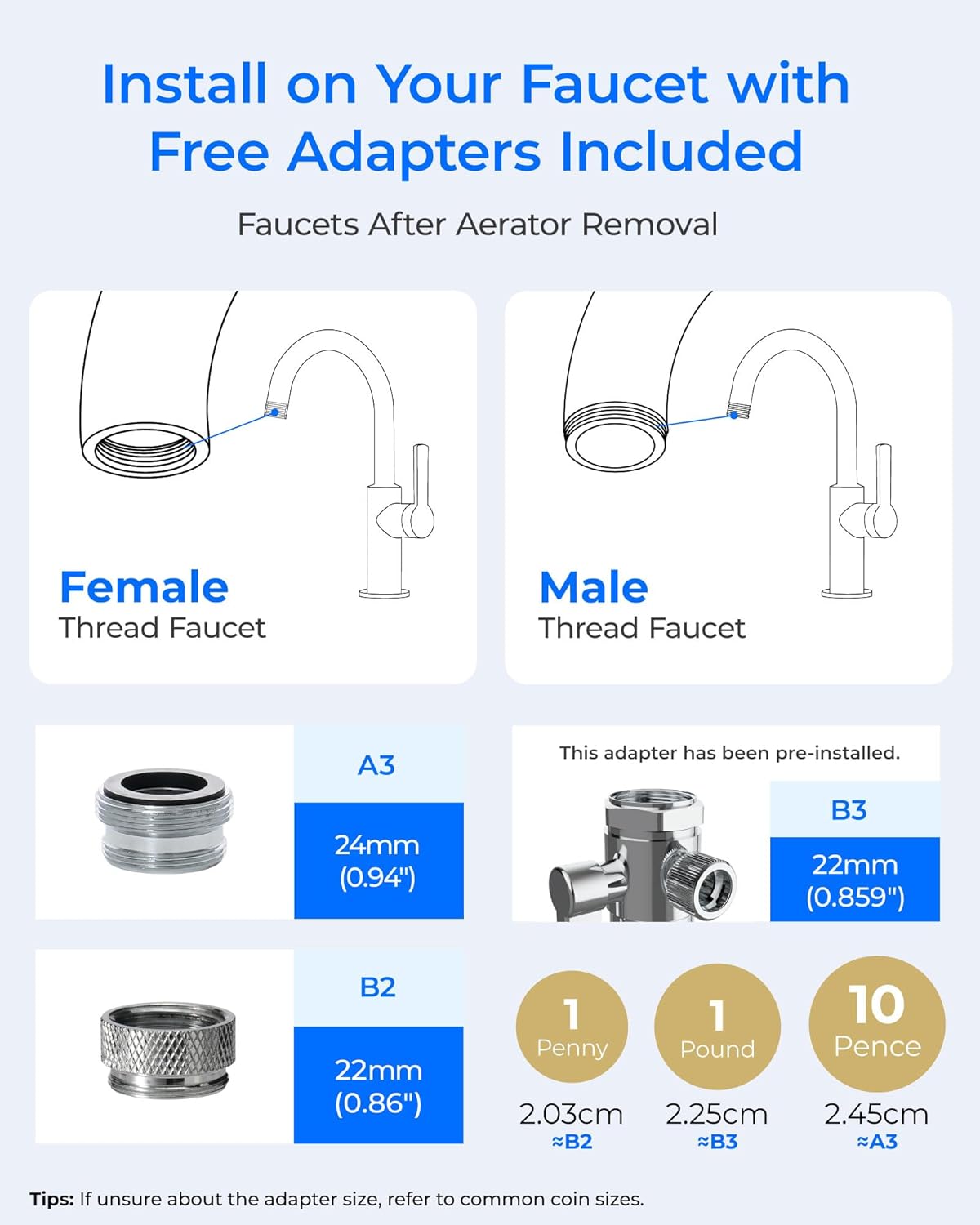 Thumbnail 1 de Waterdrop Water Filter Tap 1 Filter included 🚰