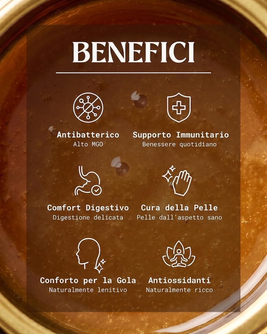 Thumbnail 4 de NaturalePiù Miele di Manuka RAW 400+ MGO da 250 g (attivo, puro e naturale) provenienza Nuova Zelanda