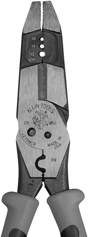 Detalle de Klein Tools J215-8CR: Pinza ibrida 3-in-1 per spellare, tagliare e crimpare (209 mm)