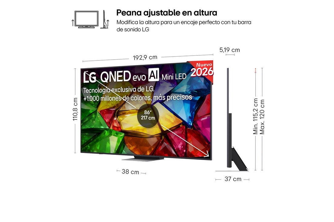 Detalle 2 de LG Mini RGB AI MRGB87 86 pulgadas 4K (2026) — 86MRGB87B6B