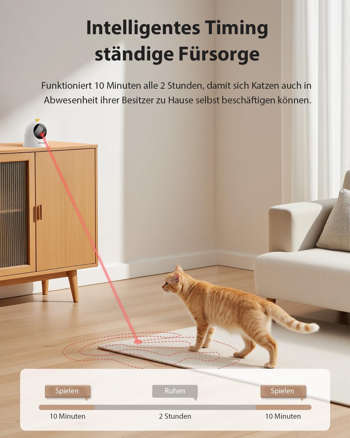 Detalle de Katzenspielzeug Interaktiv mit 360° Basis 1000 mAh