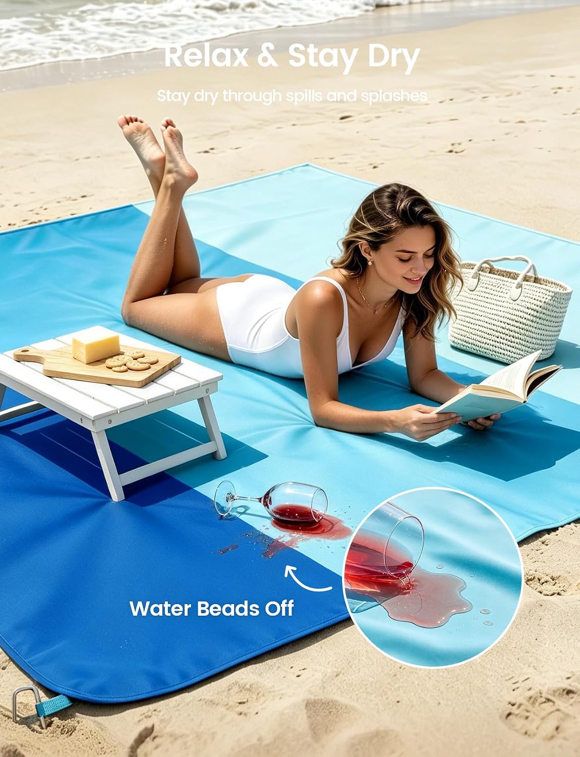 Detalle de Lamicall Beach Blanket Ripstop Nylon