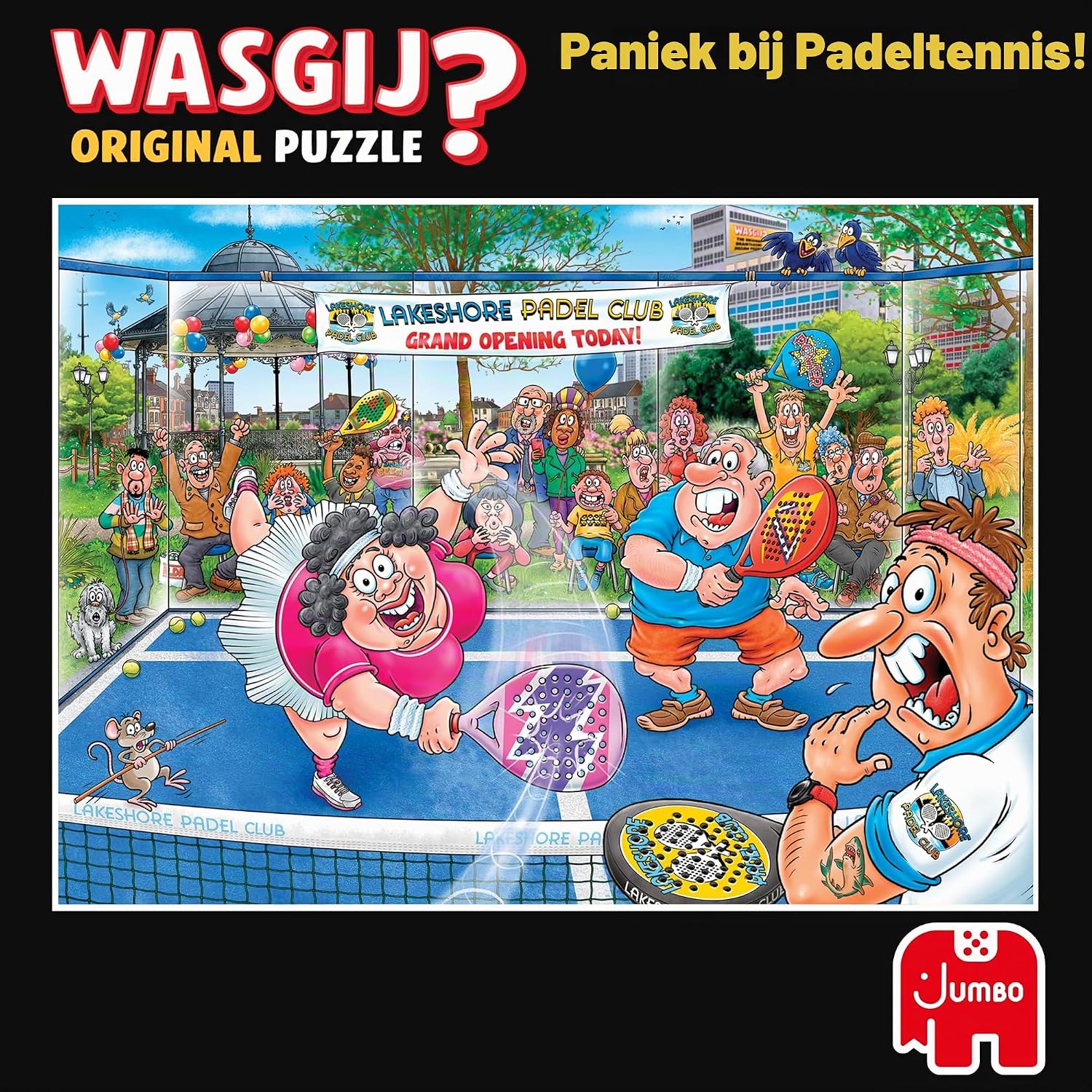 Thumbnail 6 de Wasgij Original 49 Padel Panic 1110100902 puzzel, 1000 stukjes, 68 x 49 cm