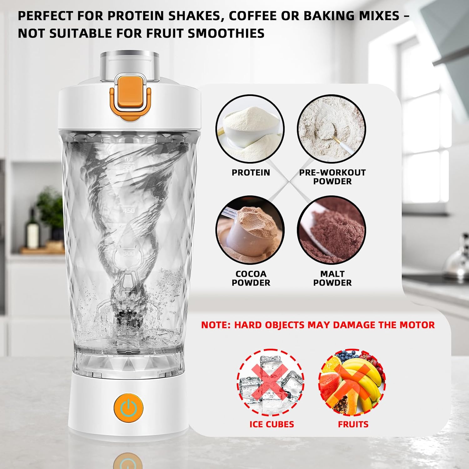 Thumbnail 6 de Mountop 550ml Electric Protein Shaker Bottle 🥤