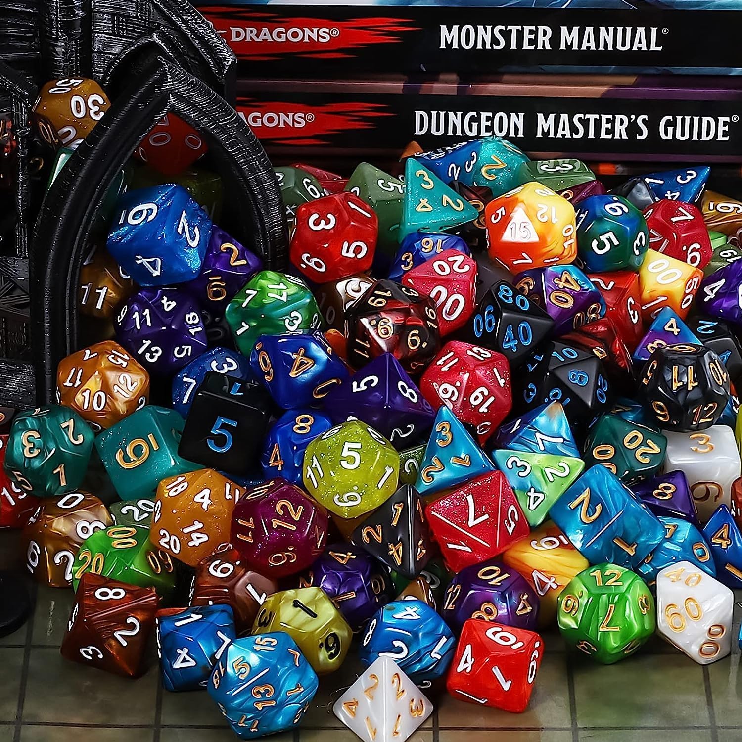 Detalle de QMAY DND dice set 175 polyhedral