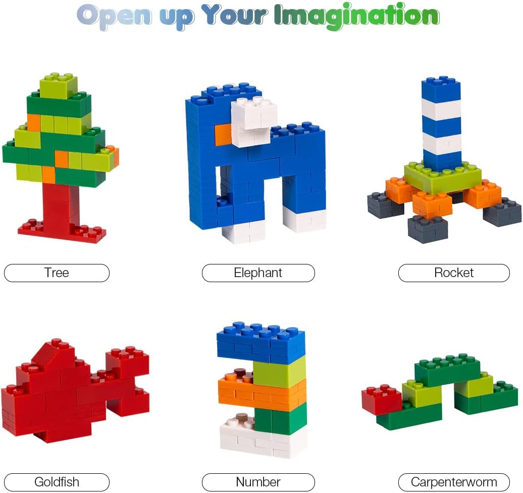Detalle de Lekebaby Classic Building Bricks Set, 1546 Teile – kompatibel mit großen Marken