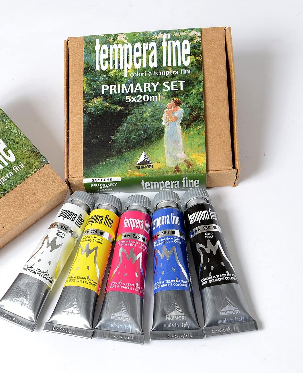Detalle de Maimeri Tempera fine set in cartone – 5 tubi 20 ml colori primari