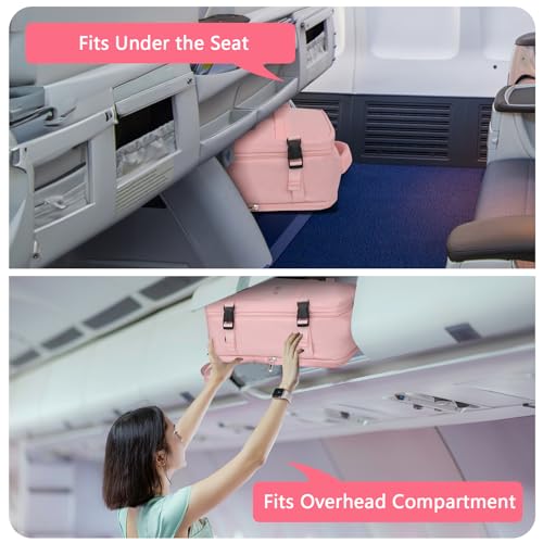 Thumbnail 5 de KIRFEIHT Mochila de cabina para avión 40x30x20 cm (24L) con puerto USB y funda para carro – Rosado