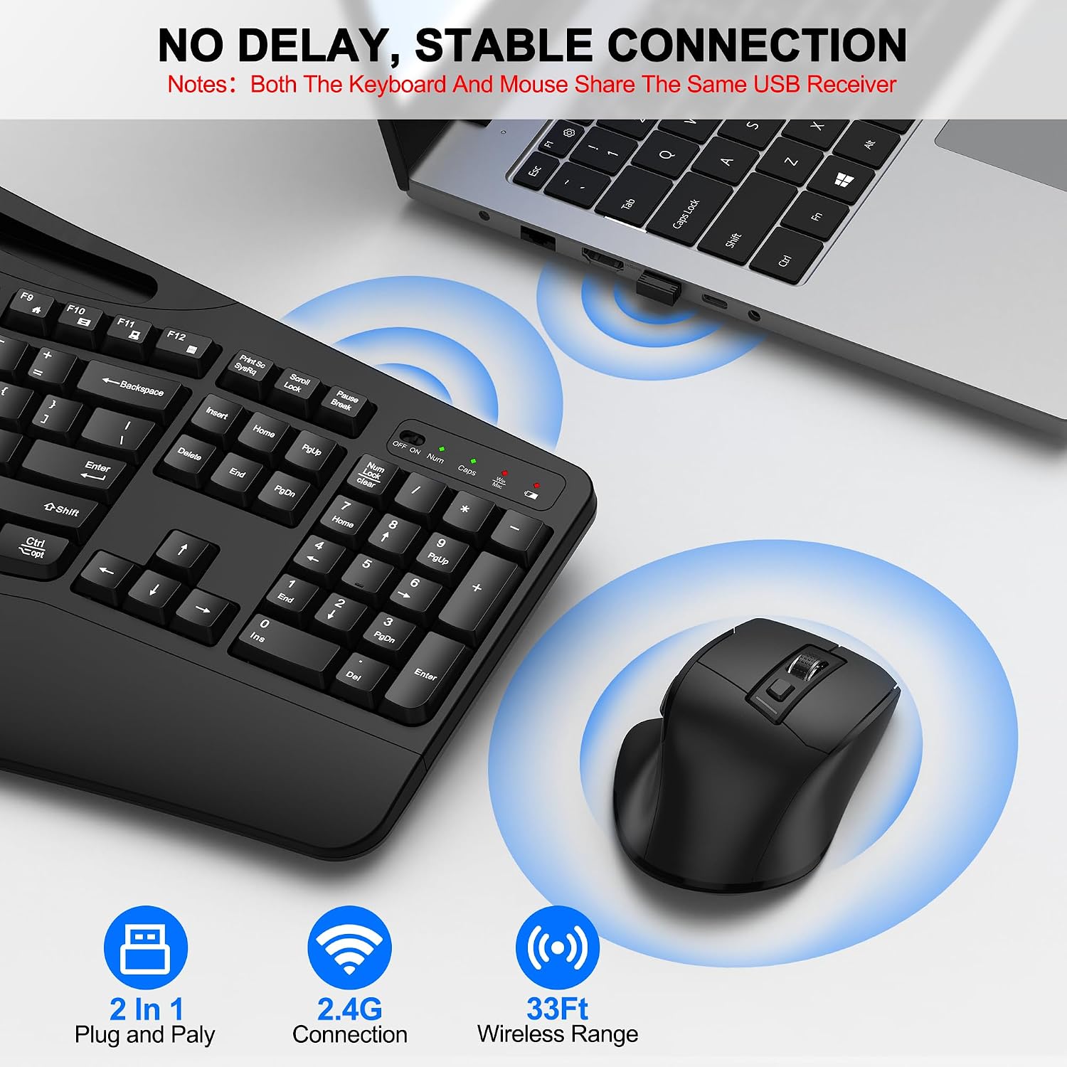 Detalle de Wireless Keyboard and Mouse Combo, Full Size