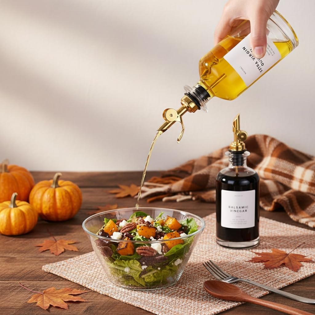 Thumbnail 1 de Molimoli Premium Olive Oil Dispenser Bottles (Set of 2) with Pourer – Glass Dispenser for Kitchen, 350ml each