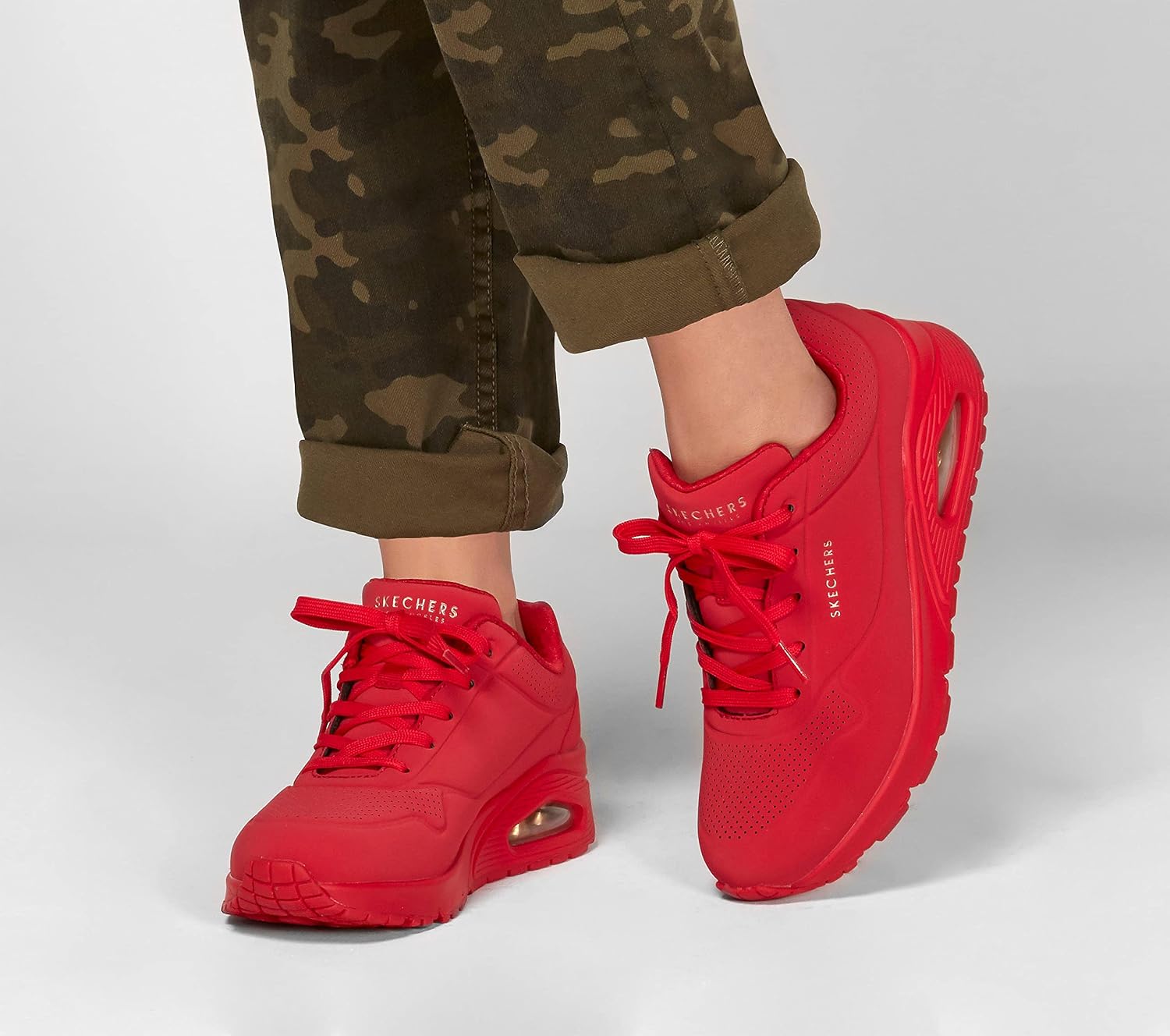 Thumbnail 1 de Skechers Damen UNO Stand ON AIR Sneaker – Rot Durabuck, Größe 37,5 EU