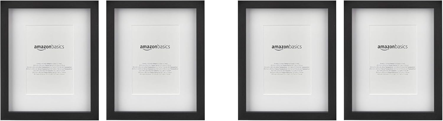 Thumbnail 6 de Amazon Basics Rechteckig 2er-Set Fotorahmen mit Matte, 13 x 18 cm (10 x 15 cm mattiert), Schwarz