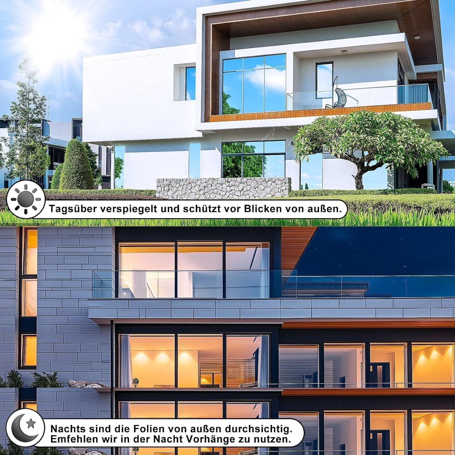 Thumbnail 1 de Silber 44.5X200cm UV Schutzfolie – Spiegelfolie Fenster mit Hitzeschutz und Selbstklebend