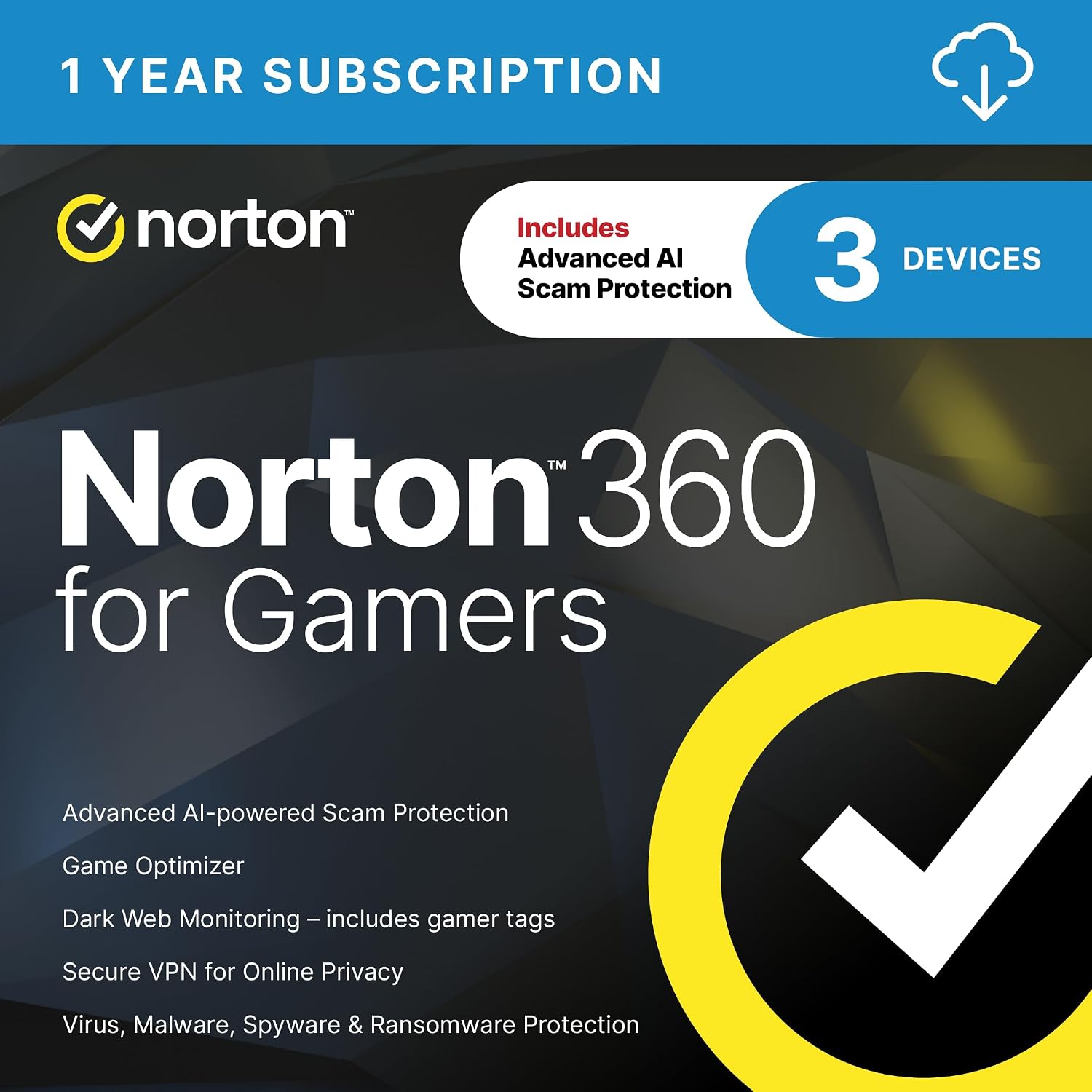 Detalle de Norton 360 for Gamers for 3 Devices with Advanced AI Scam Protection and Game Optimizer
