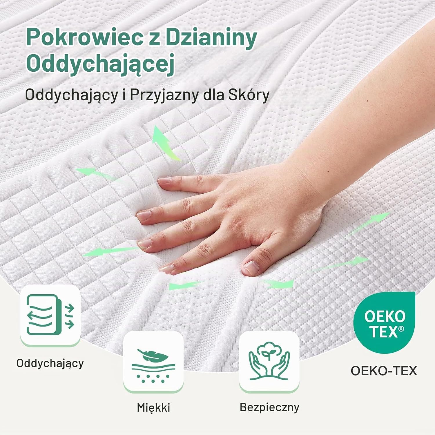 Thumbnail 2 de Novilla materac nawierzchniowy 140 × 190 cm, 7,5 cm, pianka żelowa memory