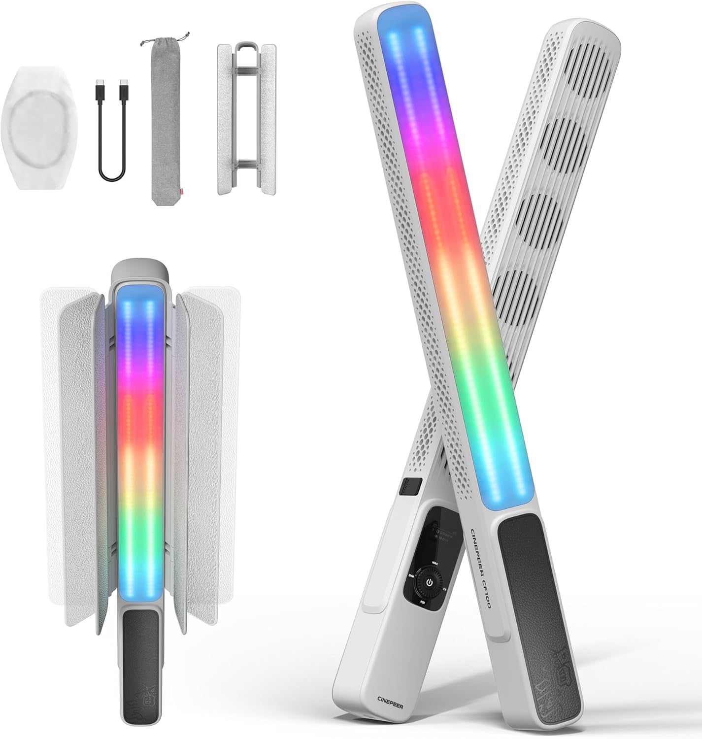Detalle de ZHIYUN CINEPEER CF100 100W RGB Handheld LED Video Light Wand