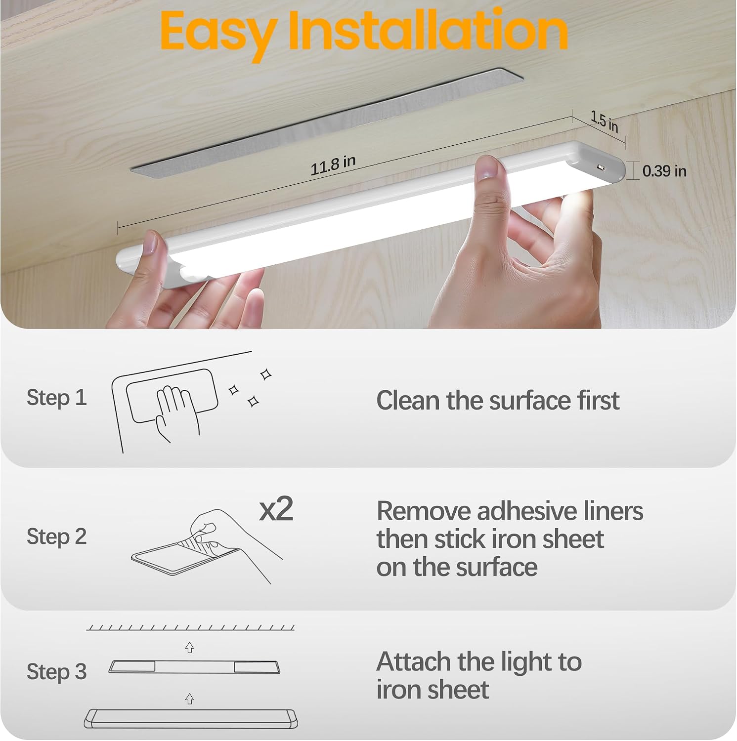 Detalle 2 de YLXS Under-Cabinet Lights, 5-Pack
