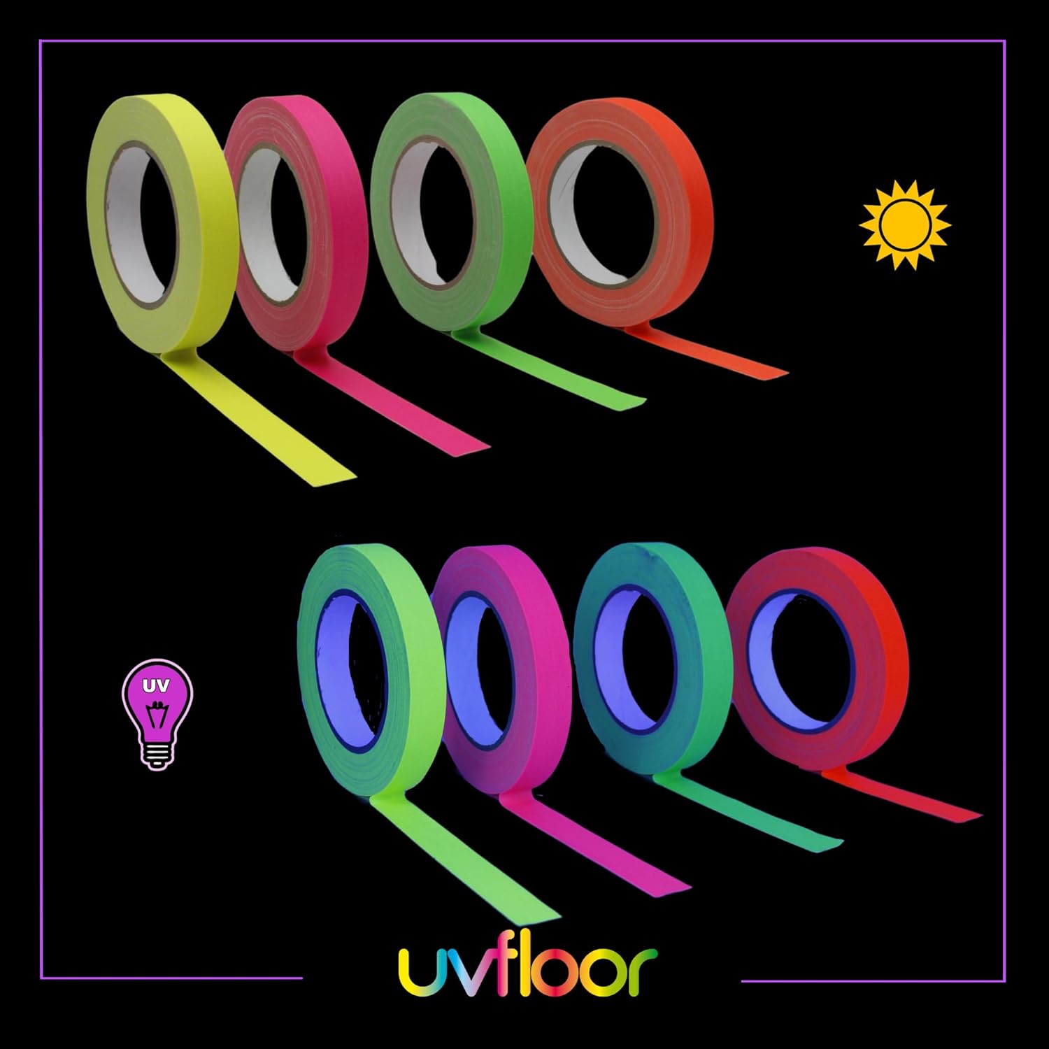 Thumbnail 1 de UV FLOOR gaffer fluo adesivo 1,9 cm