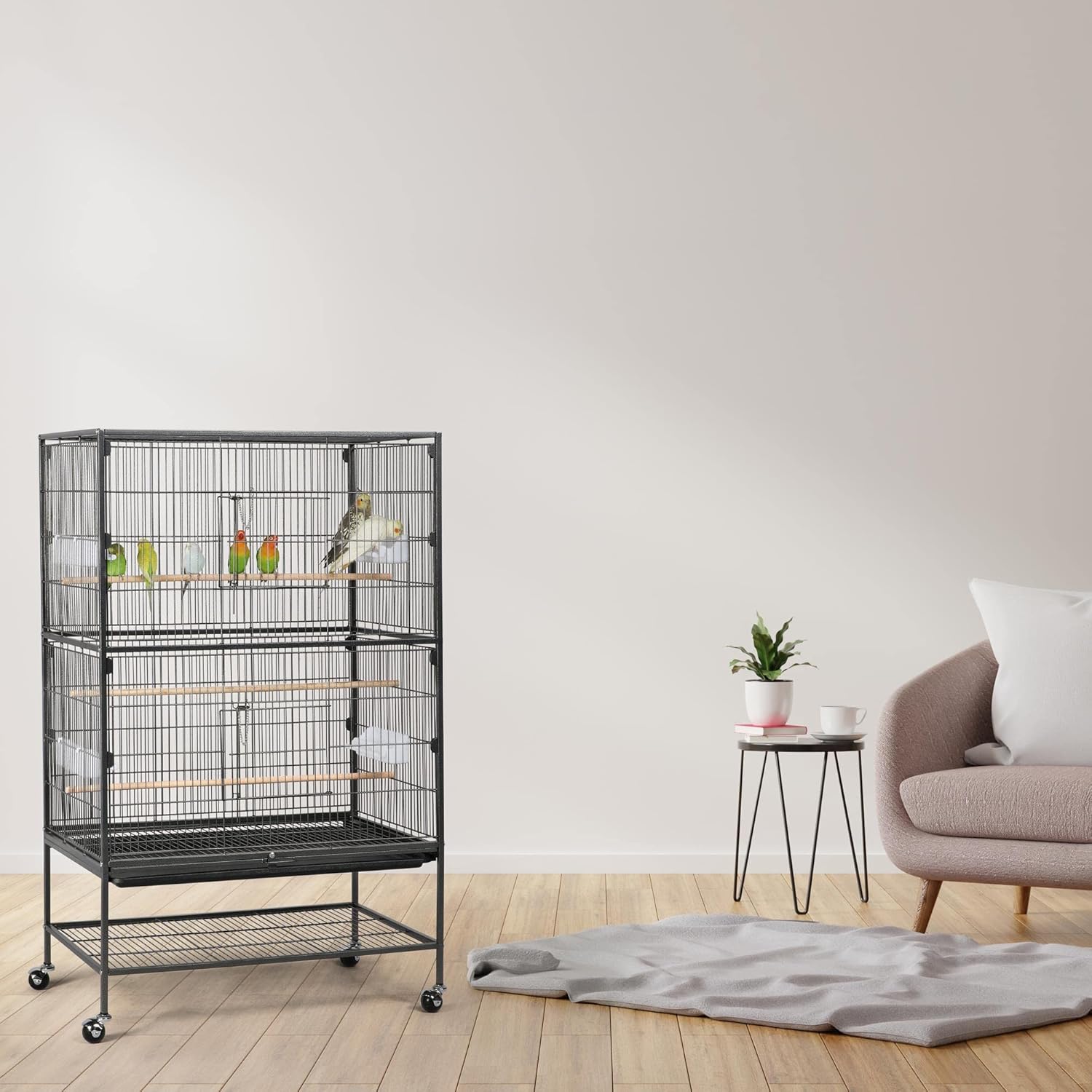 Detalle 2 de Yaheetech 132cm Large Parrot Bird Cage