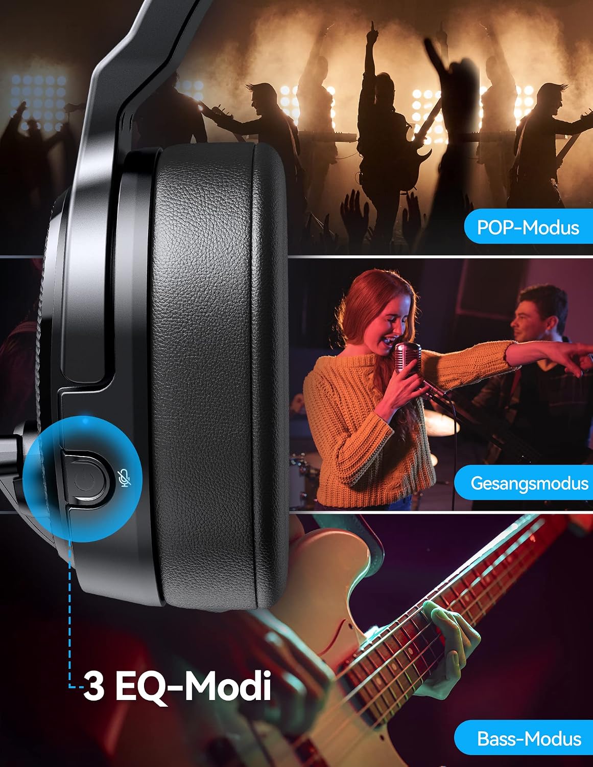 Detalle 2 de TECKNET Bluetooth Headset mit Mikrofon (Single/Dual Noise Cancelling) inkl. USB-Dongle – für Office & Calls