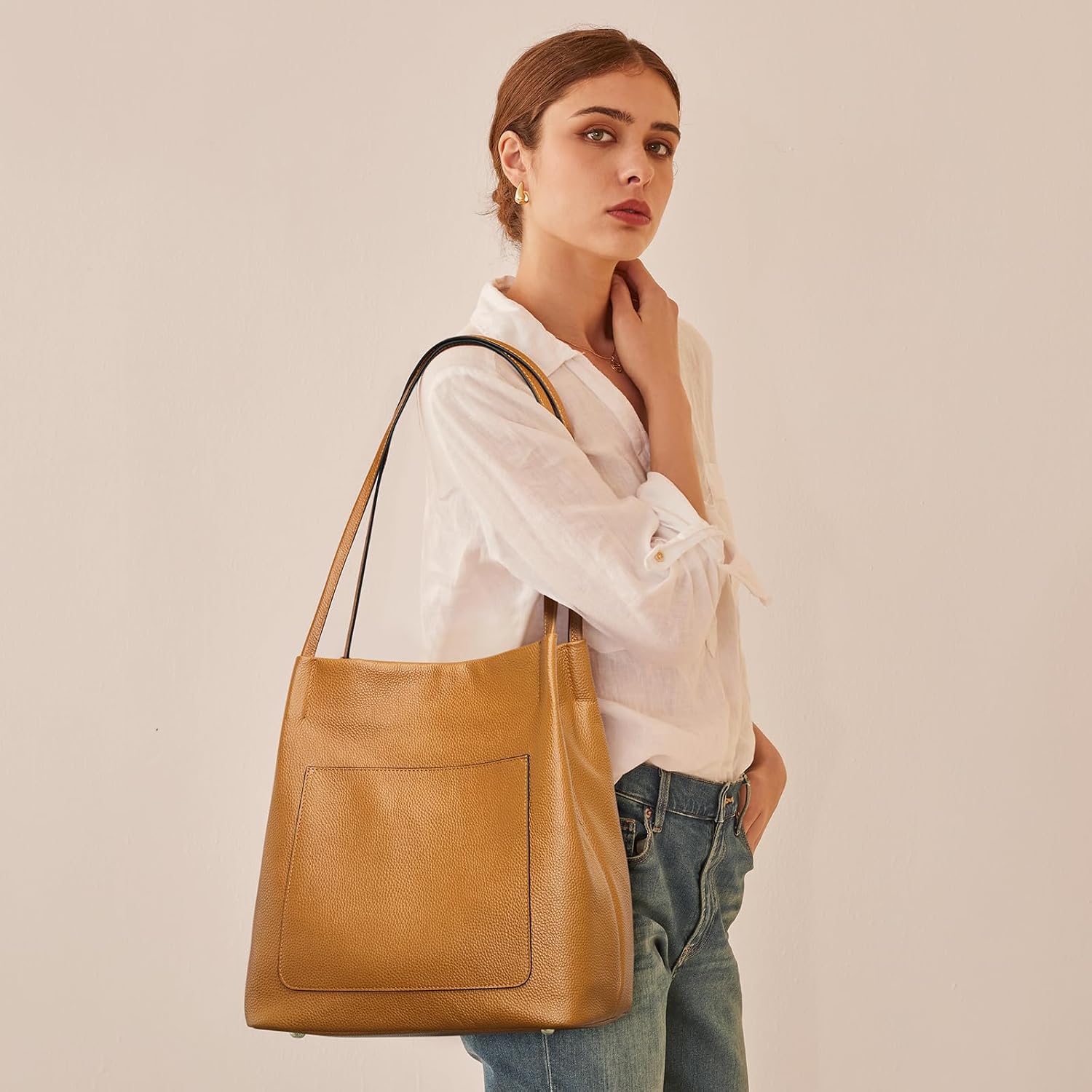 Detalle 2 de Kattee Sacs fourre-tout cuir 29,5 cm