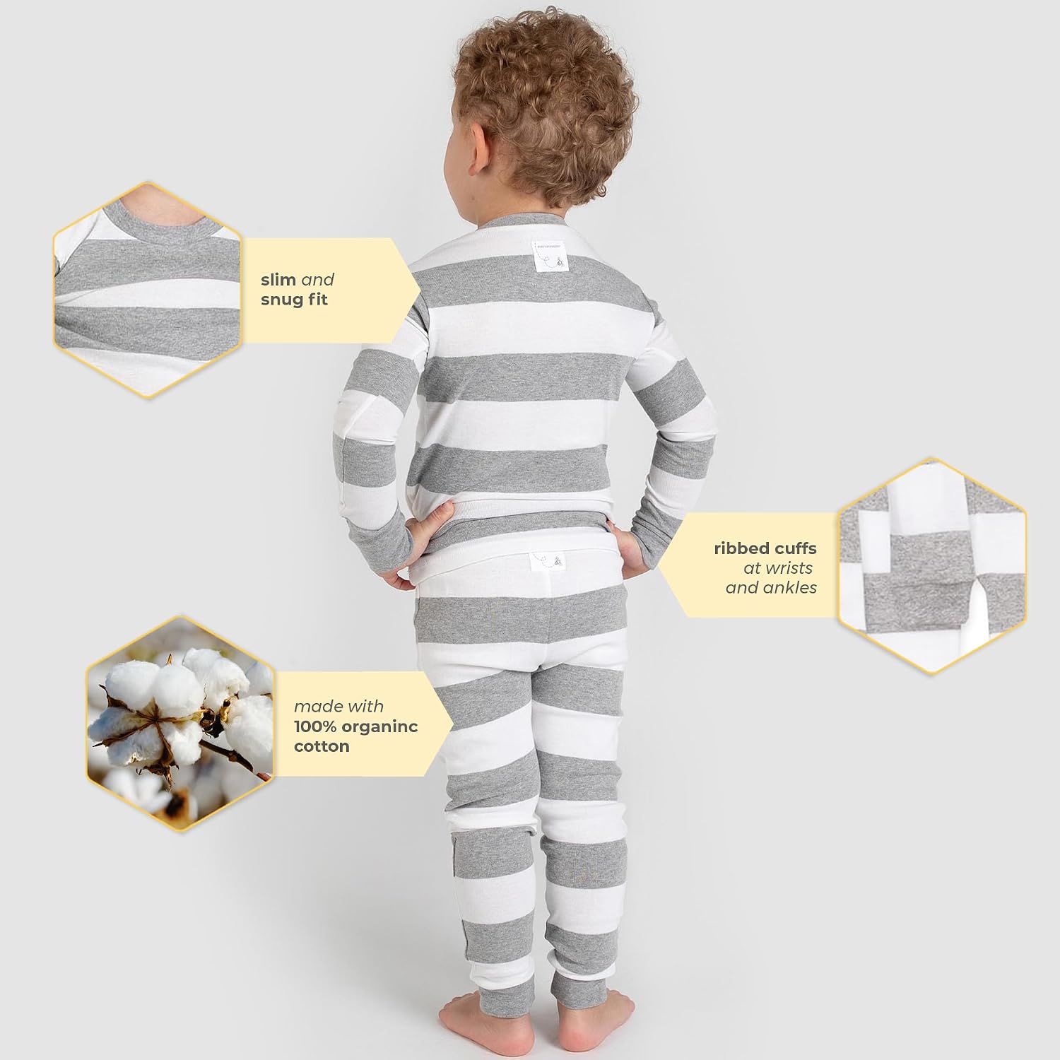 Thumbnail 2 de Burt's Bees Baby Organic Cotton Pajamas for Boys — 2-Piece Toddler PJ Set