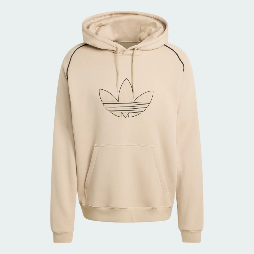 Detalle 2 de Sudadera con capucha SST de Adidas — estilo básico y versátil en beige
