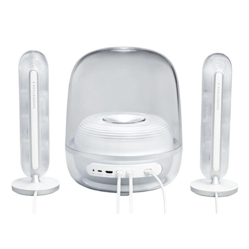 Detalle de Altavoces Harman Kardon 2.1 Inalámbricos de 190 W con Bluetooth y luces LED