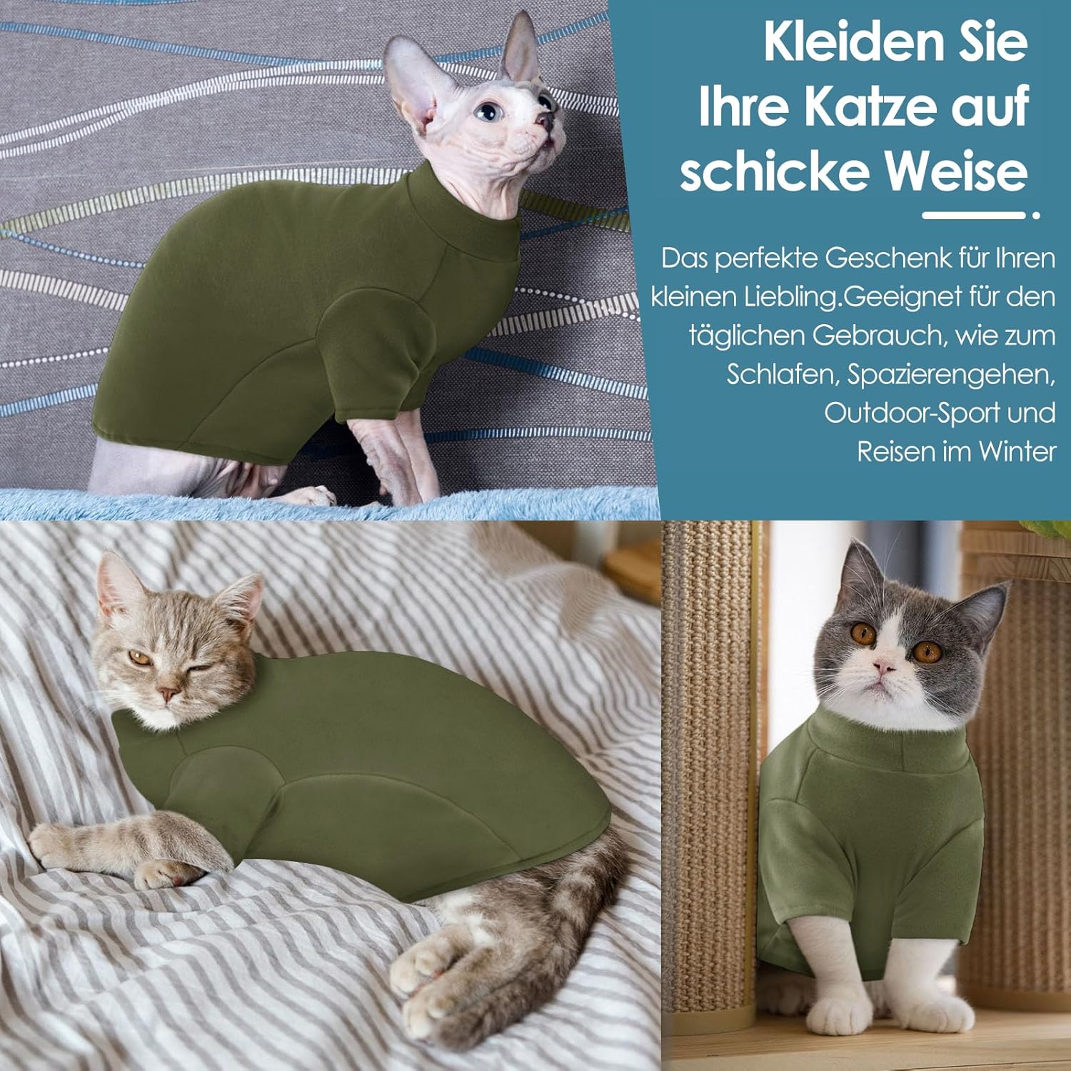 Thumbnail 4 de AOFITEE Sphynx Katzenpullover mit 4 Größen