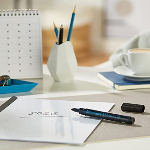 Detalle de Schneider Maxx 130 Permanent-Marker mit Rundspitze – 10er-Packung, schwarz