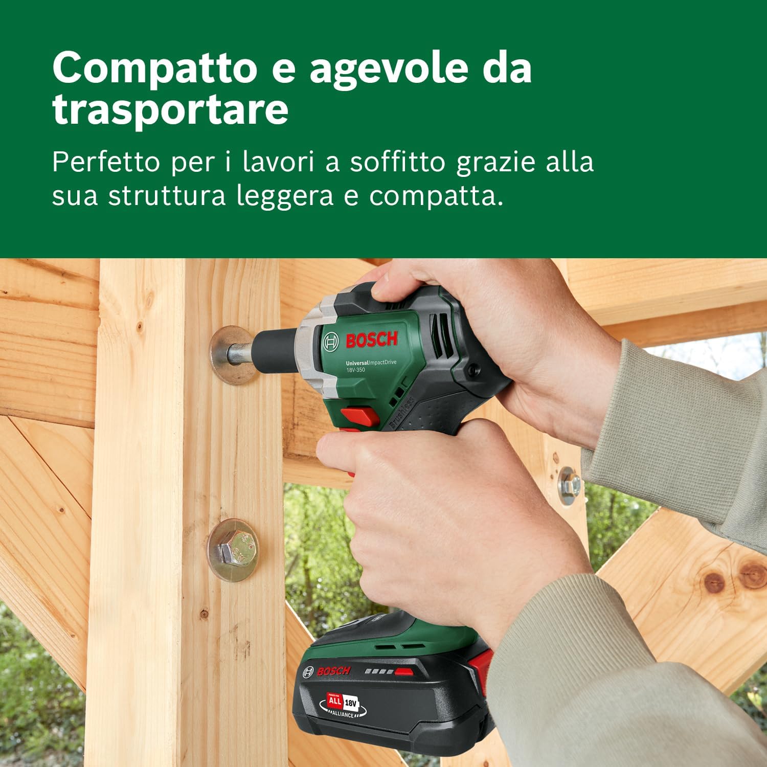 Thumbnail 3 de Bosch UniversalImpactDrive 18V-350 (350 Nm) avvitatore a massa battente a batteria – set con adattatore esagonale e dadi, senza batteria