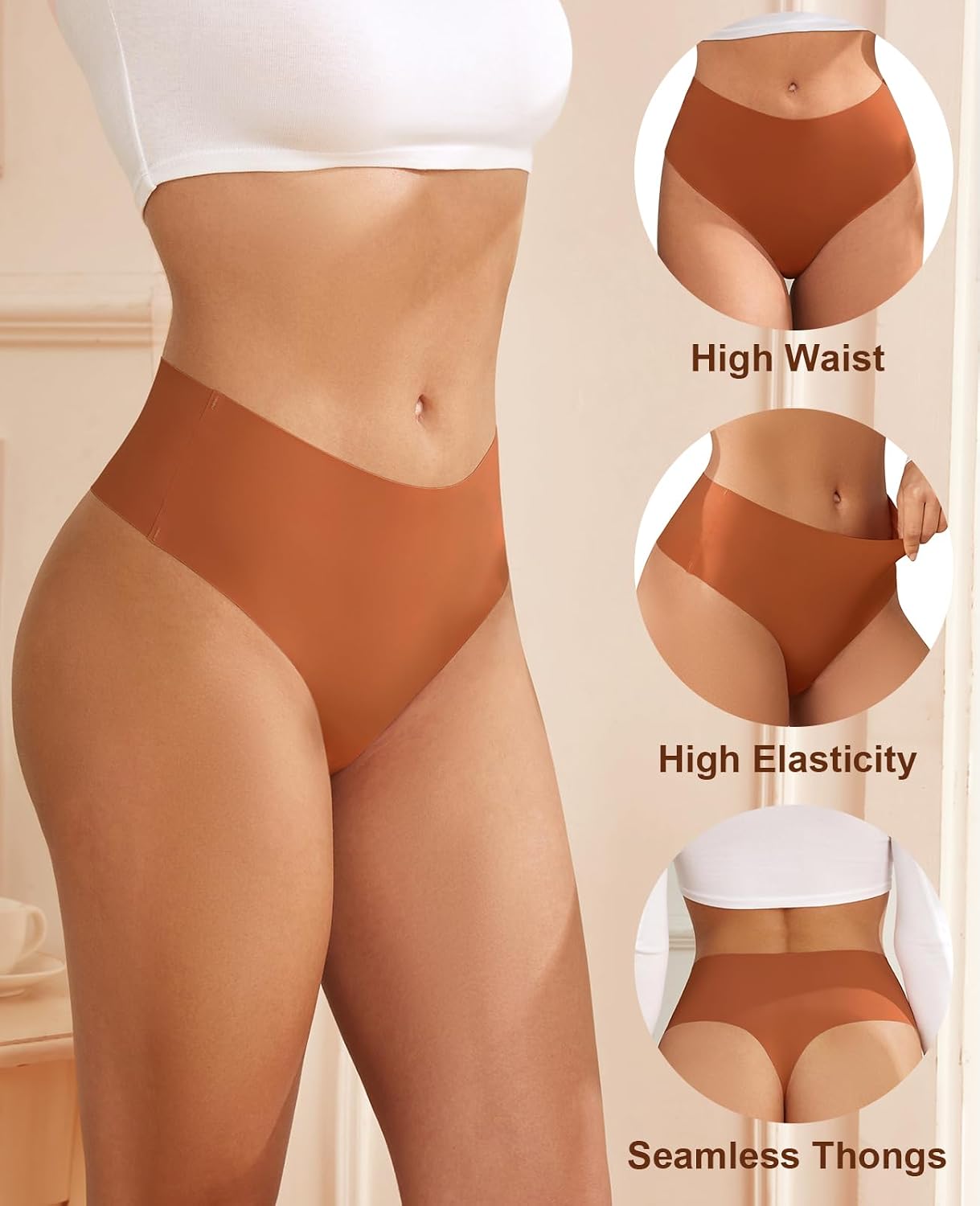 Thumbnail 2 de Oshkang Women's High-Waisted Thongs 6-Pack