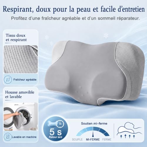 Thumbnail 6 de CloudNook Oreiller Ergonomique Cervical – Coussin mémoire de forme pour soutien de la nuque