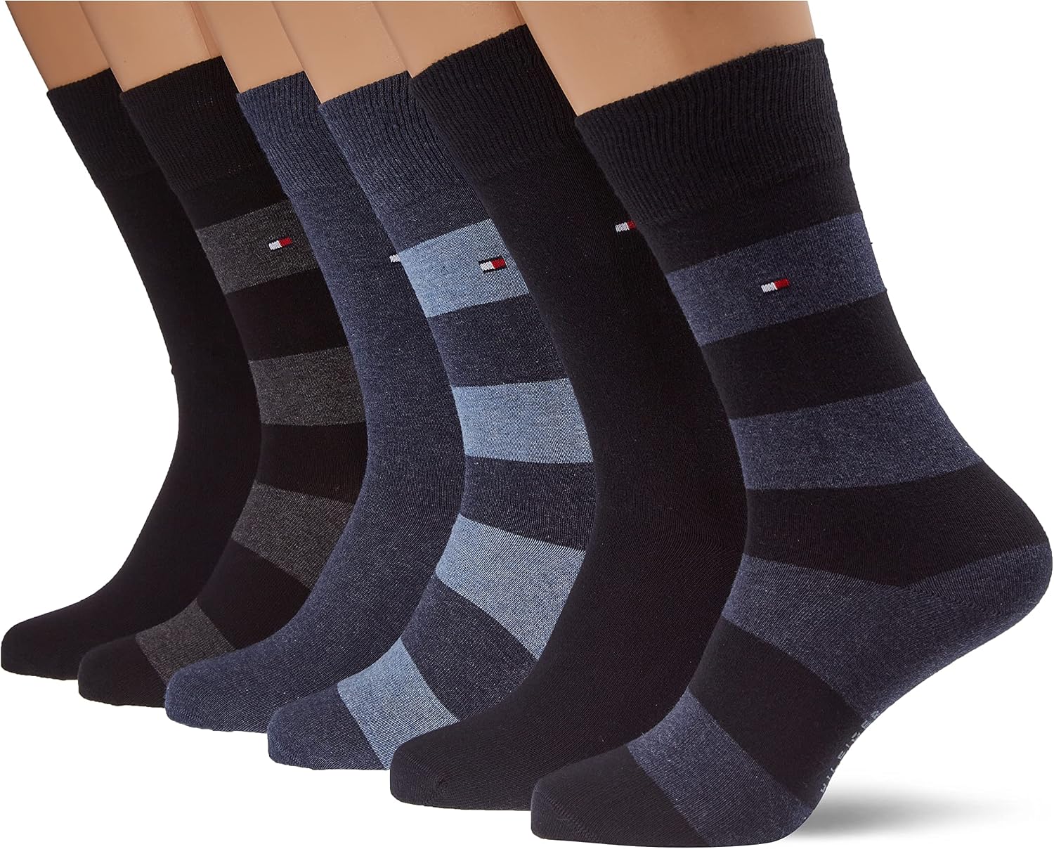 Thumbnail 3 de Tommy Hilfiger herrstrumpor, 2-pack i kammad bomull