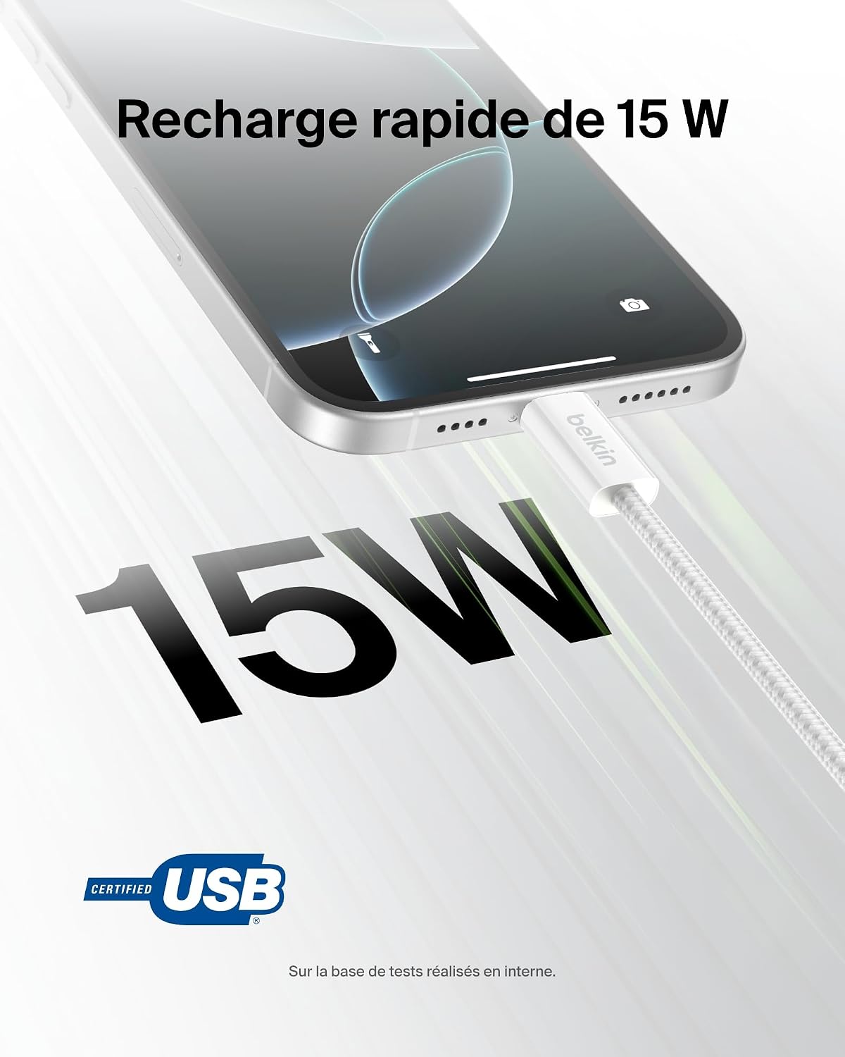 Thumbnail 1 de Belkin Pack 2 câbles USB-A vers USB-C 1,5 m