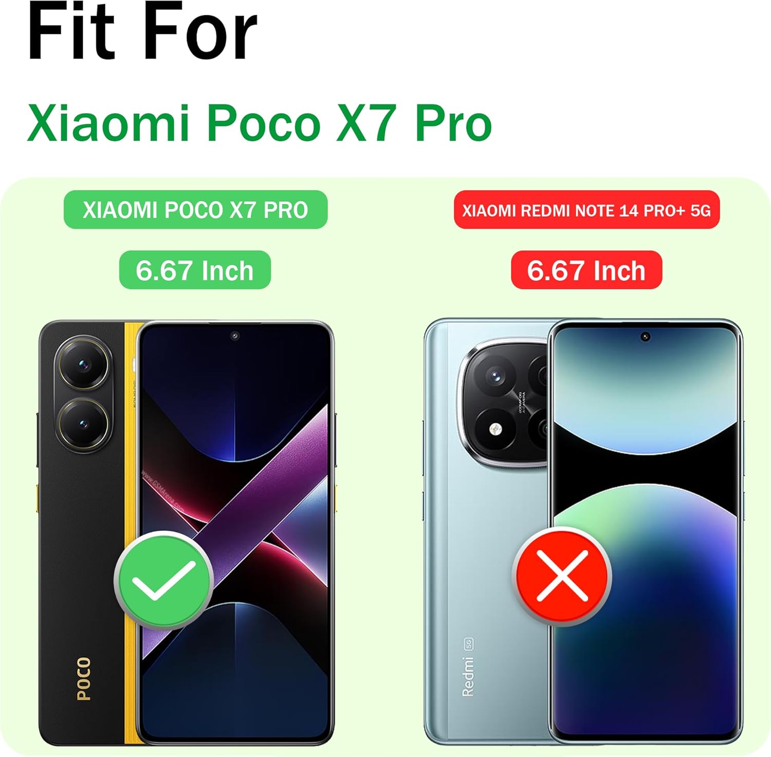 Thumbnail 1 de Jshru Hülle für Xiaomi Poco X7 Pro – 360° Stoßschutz mit Rotem Design, inkl. 2 Schutzfolien