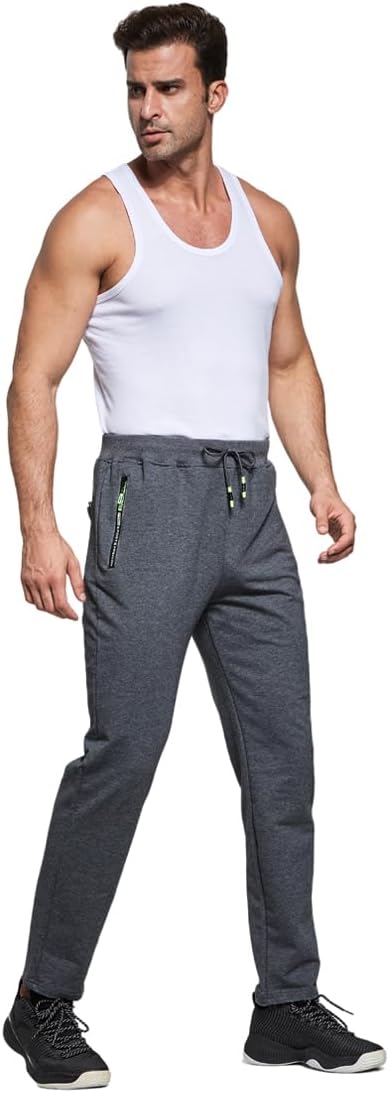 Thumbnail 4 de ZOXOZ men’s cotton joggers with zipped pockets, slim-fit elasticated hem trackie bottoms