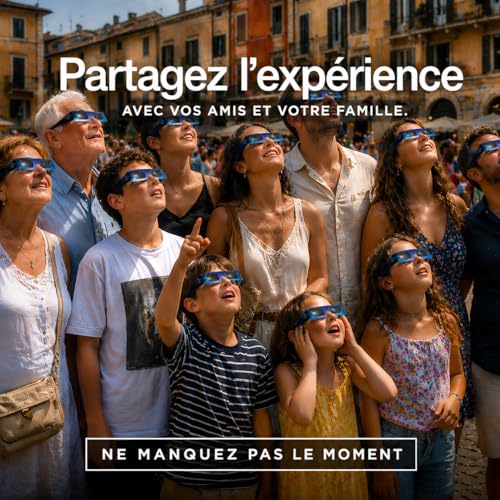 Thumbnail 6 de Lunettes Eclipse Solaire 2026 – Lot premium 20 paires avec 2 filtres pour smartphone, CE ISO 12312-2