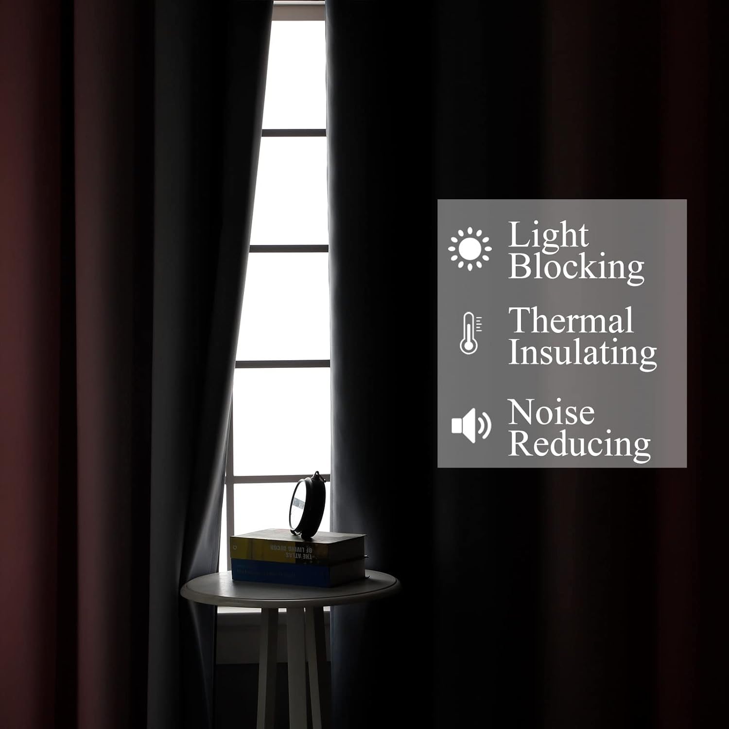 Thumbnail 2 de VEHEDE ombre blackout curtains W52 x L54