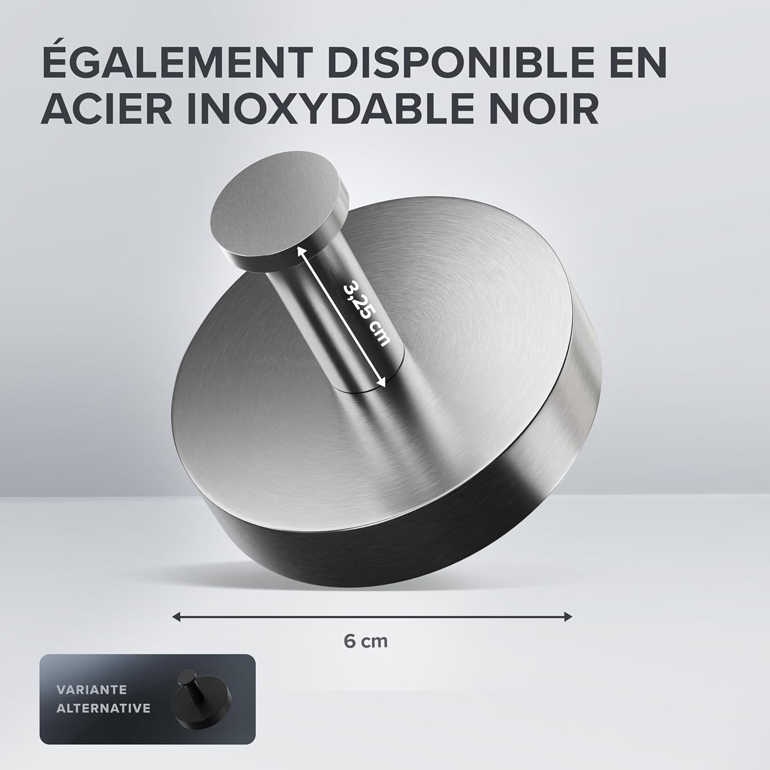 Thumbnail 5 de Ovimar – Lot de 2 Crochets de Douche et de Chauffage en Acier Inoxydable argenté avec Revêtement silicone