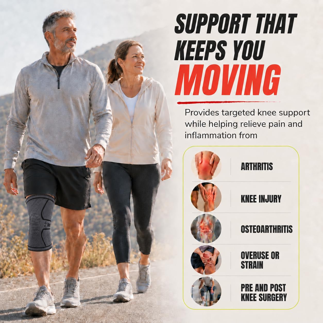 Thumbnail 2 de UFlex Athletics Knee Brace: Compression Sleeve for All-Day Support and Pain Relief