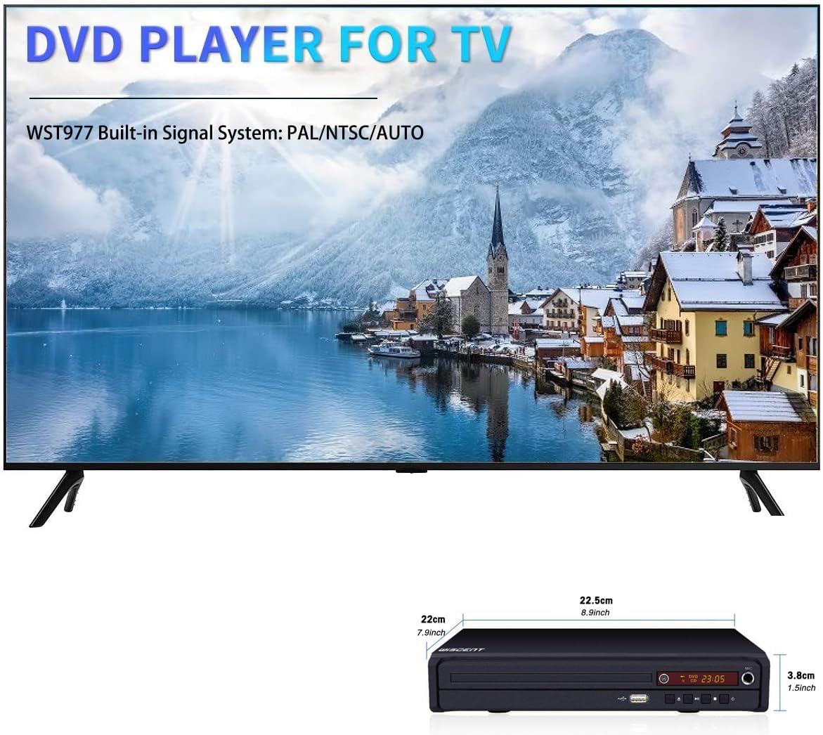 Thumbnail 6 de WISCENT mini DVD player for TV (all-region free) with HDMI, AV, USB and remote control
