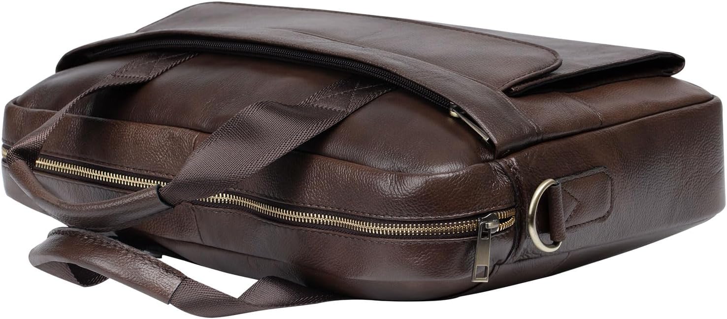 Detalle 1 de BTDAO Leder Aktentasche für 15 Zoll