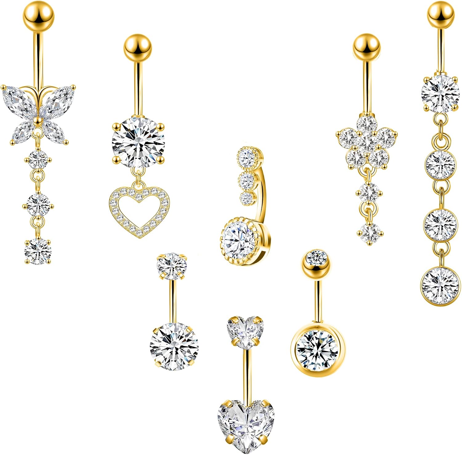 Detalle de LEE&RO Belly Button Rings, 316L Stainless Steel