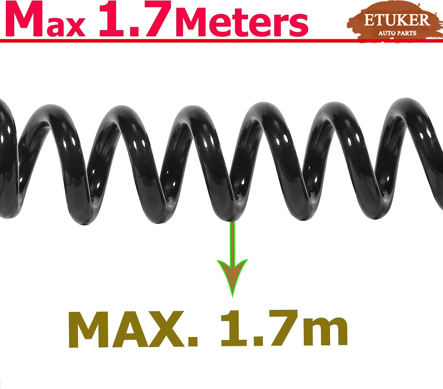 Detalle de ETUKER 7pin 12v Towbar Extension Cable (1.7m) – 13 to 7pin Trailer Adaptor