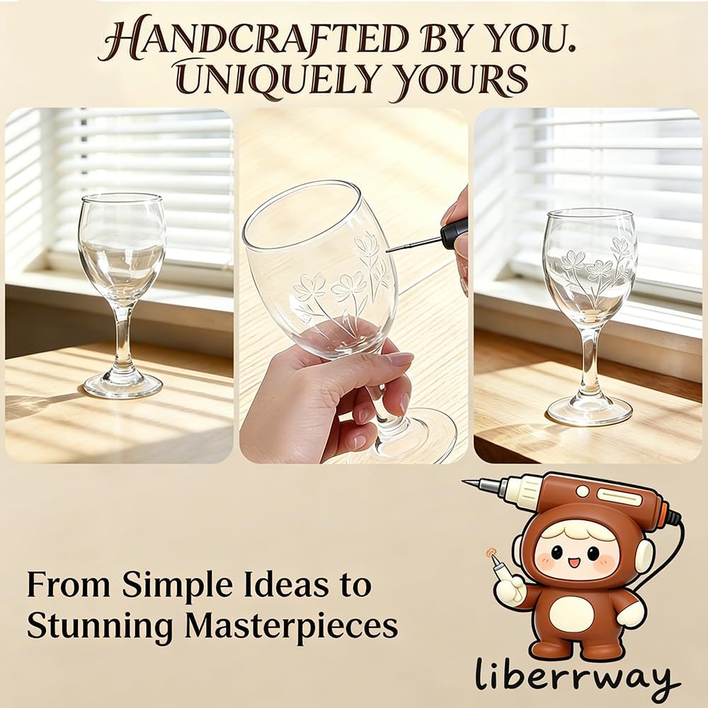 Thumbnail 6 de LIBERRWAY Engraving Pen: Cordless 2-Speed Mini Rotary Tool with 30 Bits and Power Display