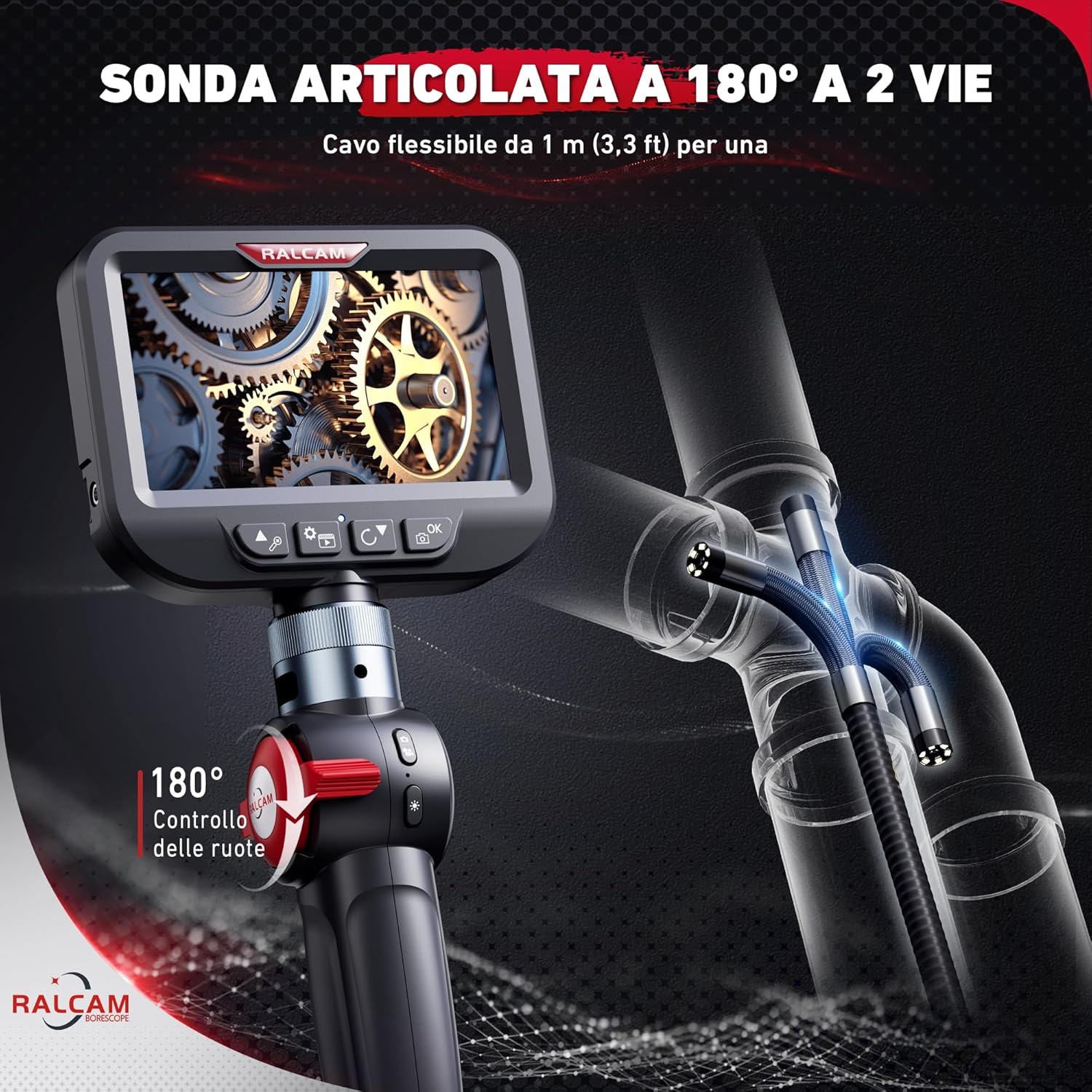 Detalle 2 de Ralcam Telecamera Endoscopica 4,3" HD 1080P